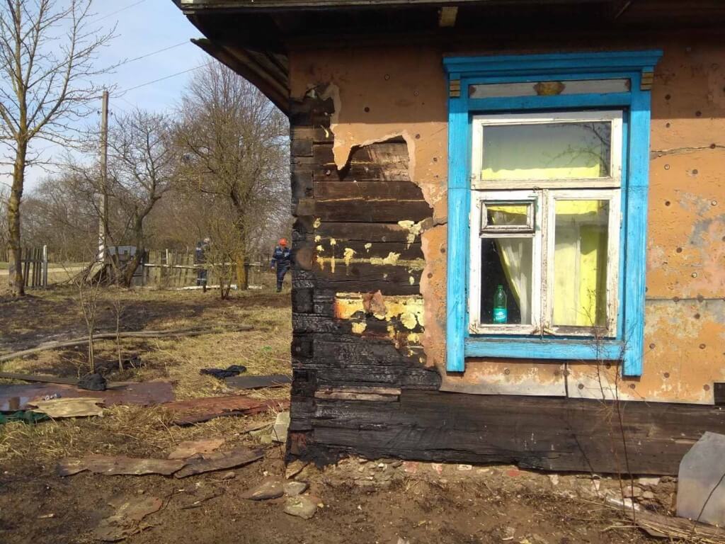 Пожар мусор Антоново Барановичский район